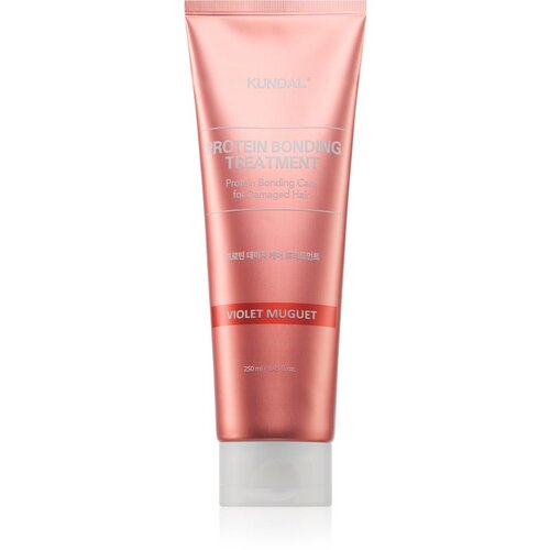 KUNDAL Protein Bonding Care Treatment kompleksna nega za suhe in po&amp;scaron;kodovane lase z vonjem Violet Muguet 250 ml Slike