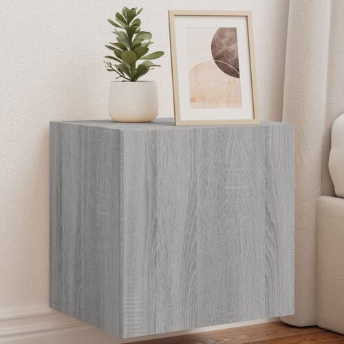 vidaXL Stenska TV omarica z LED lučkami siva sonoma 40,5x35x40 cm Cene