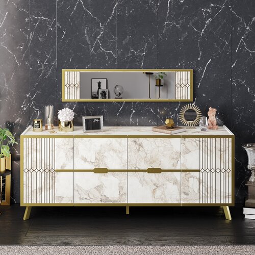 Wallity komoda Frida 120x29,5x46cm Bela Cene