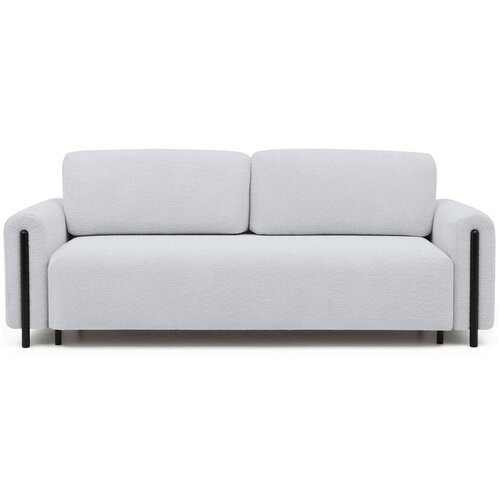 ELTAP Siva sklopiva/s prostorom za odlaganje sofa od bouclé tkanine 244 cm Arcadova – Cene