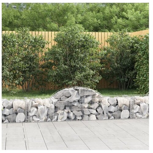  Lučne gabionske ko&scaron;are 7 kom 200x50x40/60 cm pocinčano željezo Cijene