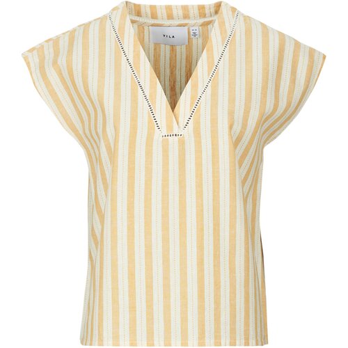 Vila Topi & Bluze VISELDIA V-NECK S/S TOP Večbarvna Cene