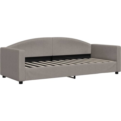  Dnevni krevet s madracem smeđesivi 80 x 200 cm od tkanine Slike