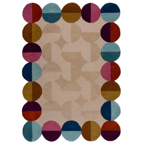 Flair Rugs Bež ročno tkana volnena preproga 160x230 cm Mia Textured Scallop – Cene