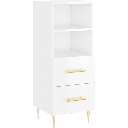 Maison Chic Komoda - Predalnik visok sijaj bela 34,5x34x90 cm inženirski les, (21722330) Slike