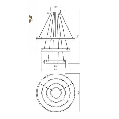  Redo 01-3182 - LED prigu&amp;scaron;iva luster na sajli CASTLE LED/80W/230V crna Slike