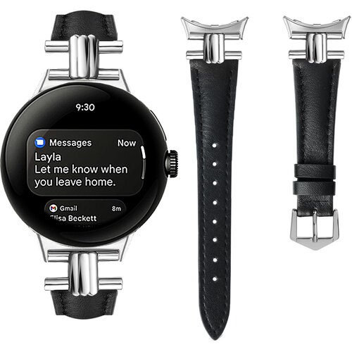 INF Pašček iz pravega usnja za Google Pixel Watch 3 Black 41 mm, (22102833) Cene