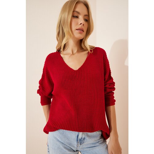 Happiness İstanbul Sweater - Red - Oversize Slike