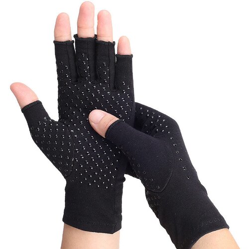 INF kompresijske rokavice s polprstom 1 par black s, (21246614) Cene