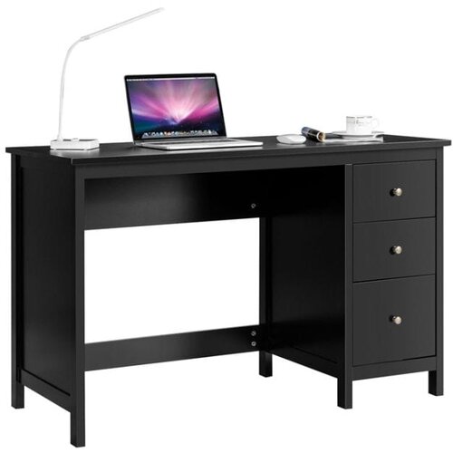 Costway Računalniška miza s tremi predali 120 x 50 x 75 cm, (5000006992) Cene