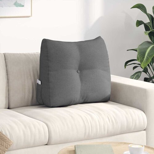 vidaXL Poglavni vzglavnik Temno siva 60 x 24 x 50 cm blago Cene
