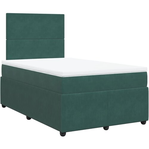 Maison Chic Box spring postelja - Vzmetna postelja z vzmetnico temno zelena 120x200 cm žamet SL4554, (21904300) Cene