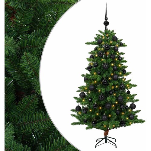  Umjetno božićno drvce s kuglicama 150 cm 150 LED lampica Slike