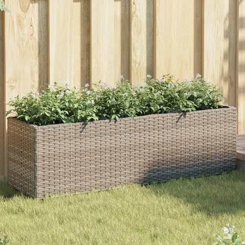 Vrtne sadilice s 3 posude 2 kom siva 105x30x32 cm od poliratana Cene