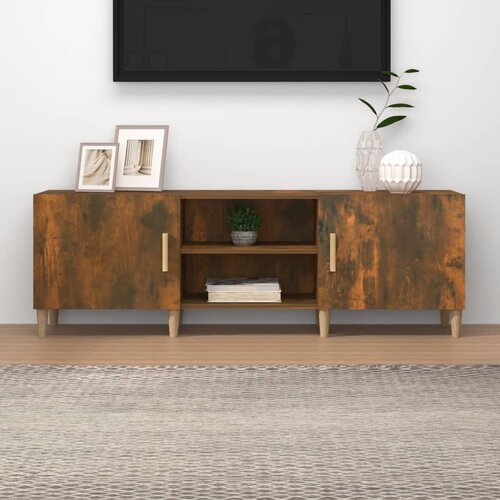 TV ormarić boja dimljenog hrasta 150x30x50 cm konstruirano drvo Cijene