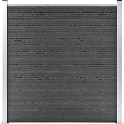vidaXL panel za ogradu WPC 180 x 186 cm crni Cijene