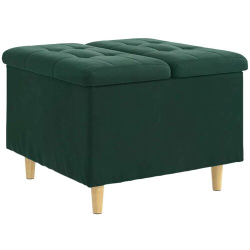  Otoman za pohranu s jastukom Tamnozelena 60 x 60 x 45 cm Bar&amp;scaron;un - Tamnozelena 60 cm Bar&amp;scaron;un Slike