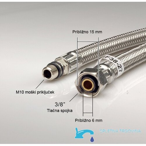 EYN Komplet cevi za kopalni&scaron;ko ali kuhinjsko armaturo | M10, 3/8", 40 cm Cene