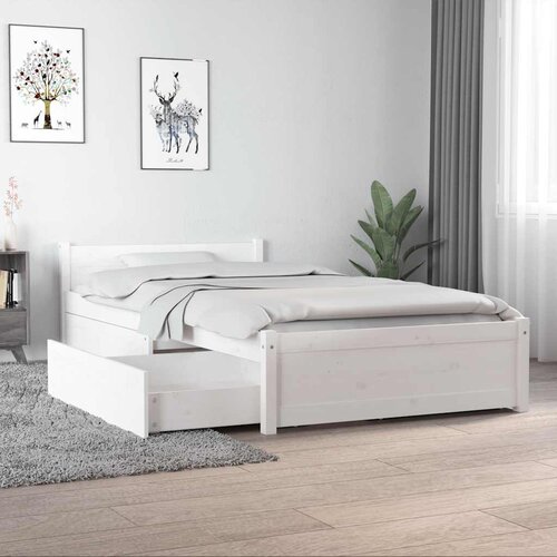  Okvir za krevet s ladicama bijeli 90 x 190 cm jednokrevetni Cene