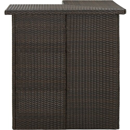  Kutni barski stol smeđi 100 x 50 x 105 cm od poliratana Slike
