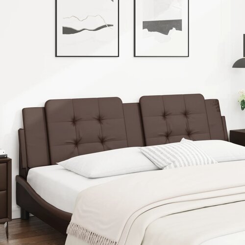 The Living Store Vzglavna stranica rjava 180 cm umetno usnje - Vzglavna Stranica, (21659036) Slike