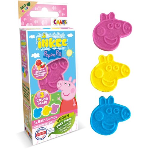 Peppa Pig Bath Bomb bomba za kupanje za djecu 3x15 g Slike