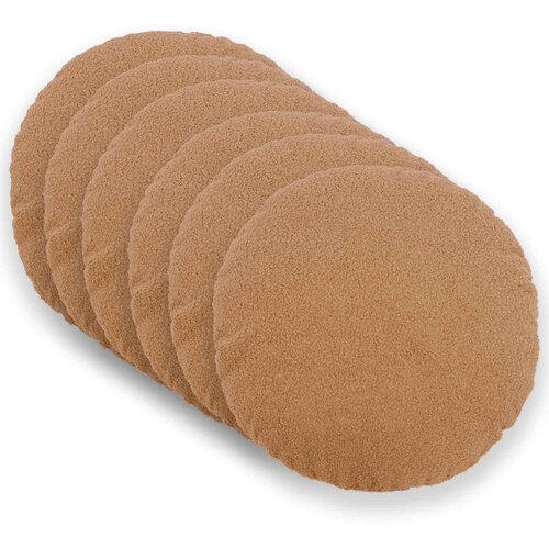 Presvlaka za jastuk 6 pcs HEERLEN Bež Ø 40 cm Bouclé Cene