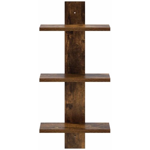  Zidna polica Dimljeni hrast 30 x 13.5 x 64.5 cm Prerađeno drvo Slike