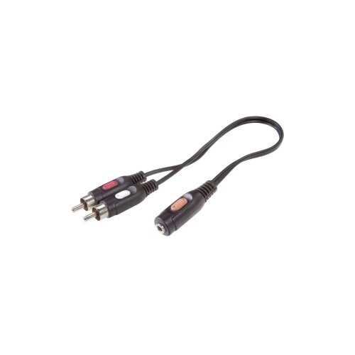 SpeaKa Professional SP-7870256 cinch / klinker avdio priključni kabel [2x moški cinch konektor - 1x priključna doza za 3\,5 mm banana moški konektor] 1.50 m črna, (20431824) Cene