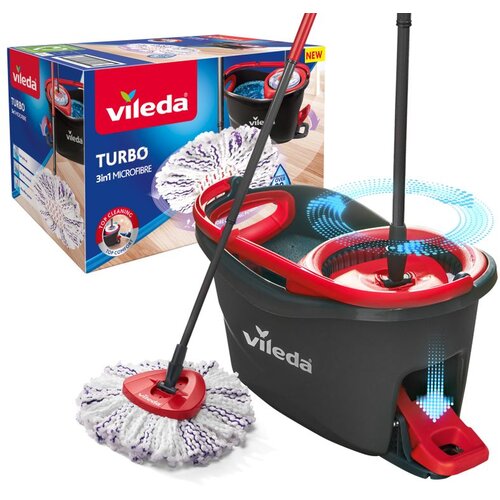 Vileda Set za či&amp;scaron;ćenje mop sa kantom, 3in1 Turbo Spin Mop Microfibre Slike