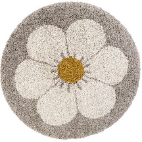 Nattiot Otroška preproga v svetlo sivi in kremno beli barvi ø 120 cm Bohemian Daisy - Nattiot Cene