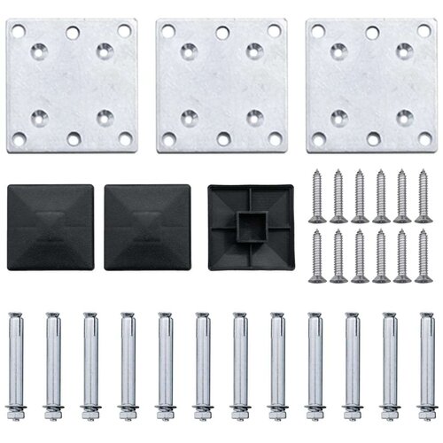 VidaXL set panela za ogradu WPC 353 x 146 cm sivi Slike