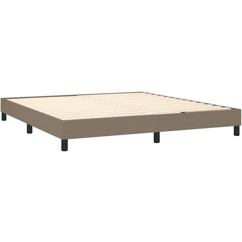  Krevet s oprugama i madracem smeđesivi 180x200 cm tkanina Slike