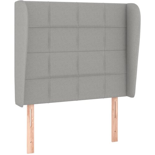  Uzglavlje s u&amp;scaron;ima svjetlosivo 93x23x118/128 cm od tkanine Slike