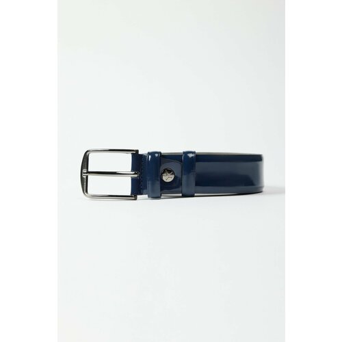 ALTINYILDIZ CLASSICS Men's Navy Blue Patent Leather Belt Slike