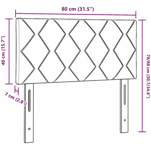  Uzglavlje Tamno siva 80 cm Bar&amp;scaron;un Slike