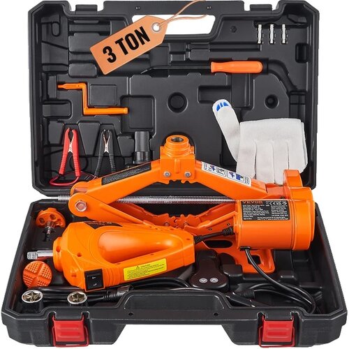 SucceBuy Električni avto jack, 3 tone nosilnosti, prenosljiv in 12V napajan, 3T ključ za jack, (5000156729) Cene