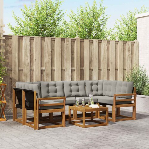  Set vanjskih sofa 7 kom. Prirodna i svijetlo siva Cijene