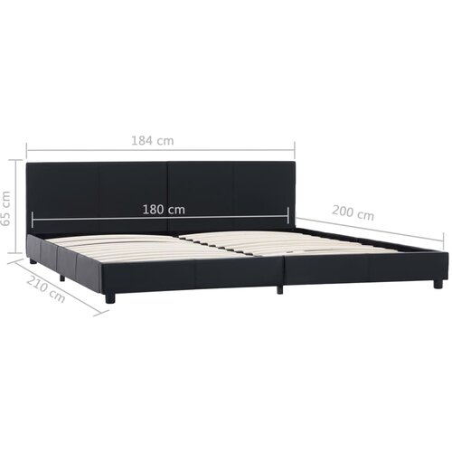  Okvir za krevet od umjetne kože crni 180 x 200 cm Slike