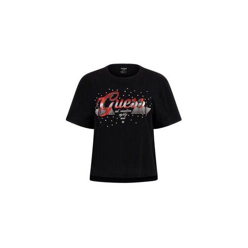 Guess Majica Logo W3GI33 KB3P0 Črna Boxy Fit Slike