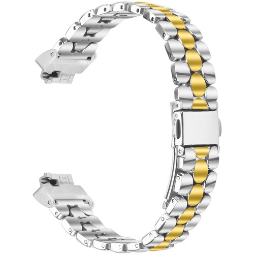 INF eleganten srebrn nerjaveče jeklen biserni zapestnica, združljiv s fitbit inspire/inspire 2/Inspire hr silver+gold, (5000116453) Cene