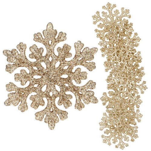 springos set božićnih ukrasa "Snježna pahulja", 6 cm, 8 komada, zlatna Cijene