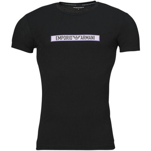 Emporio Armani Majice s kratkimi rokavi LOGO LABEL Črna Cene