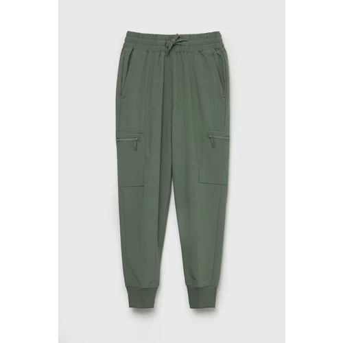 Abercrombie & Fitch Dječje hlače boja: zelena, glatki materijal
