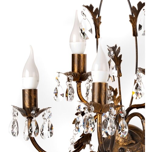  ONLI - Zidno svetlo TERESA 5xE14/6W/230V bronza Slike