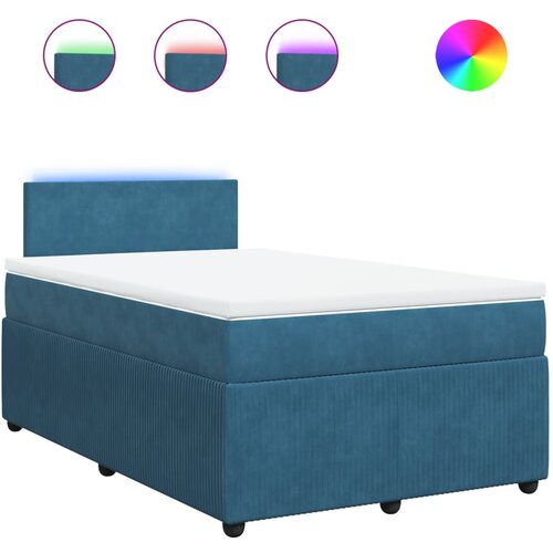 Maison Chic Box spring postelja - Vzmetna postelja z vzmetnico modra 120x190 cm žamet SL23676, (21880147) Cene