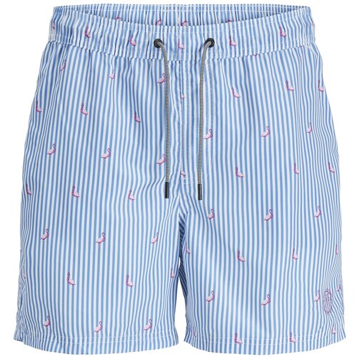Jack &amp;amp; Jones Kratke kopalne hlače &amp;#039;FIJI&amp;#039; nebe&amp;scaron;ko modra / orhideja / pastelno lila / bela Slike