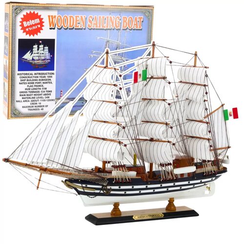 Lean Toys Zbirateljski model dekorativne jadrnice Amerigo Vespucci 64x46 cm Cene