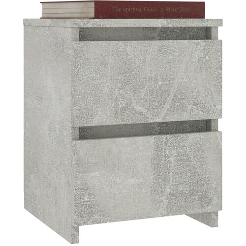  Noćni ormarići 2 kom boja betona 30x30x40 cm konstruirano drvo Slike