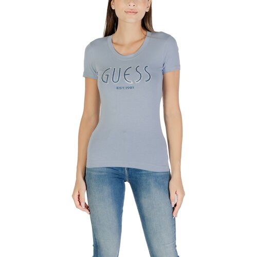 Guess Majice s kratkimi rokavi CN SS LOGO TEE W5YI05 J1314 Modra Cene